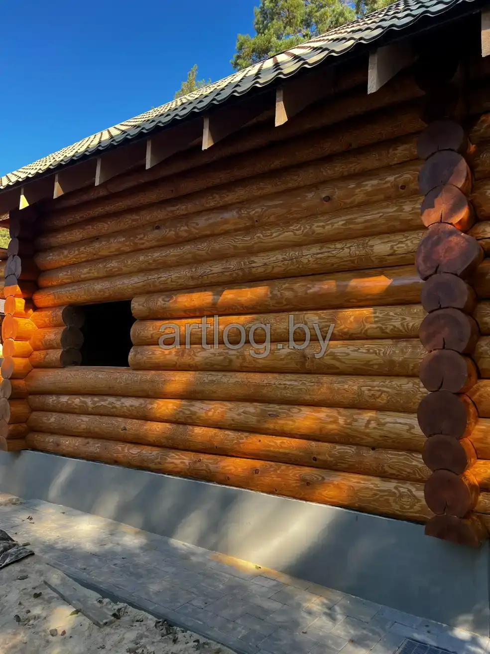 Тонировка сруба