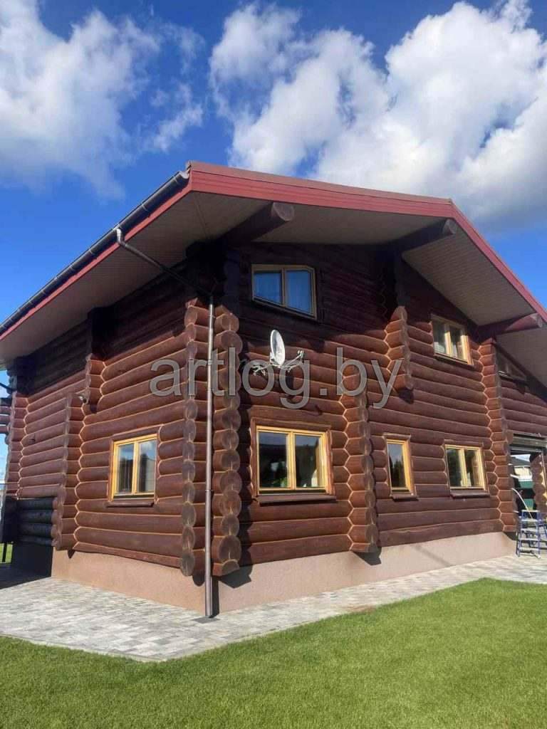 Отделка рубленого дома с конопаткой